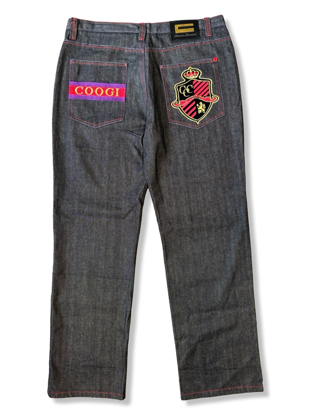 Vintage Y2K Baggy COOGI Jeans with Embroidered Pockets